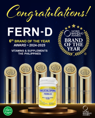 fern-d yellow bottle behind it are the 6th gold Brand of the year
