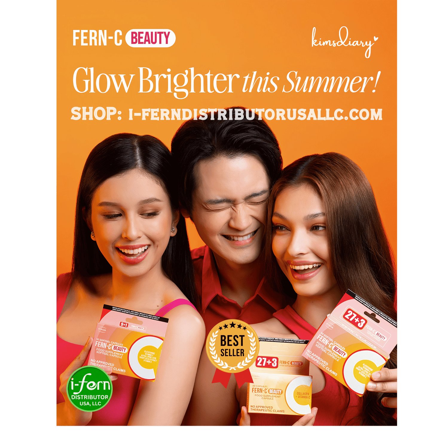 Fern-C Radiance Duo 30-Day | Glutathione & Collagen Softgel/Capsule I-fern USA shop online i-ferndistributorusallc.com