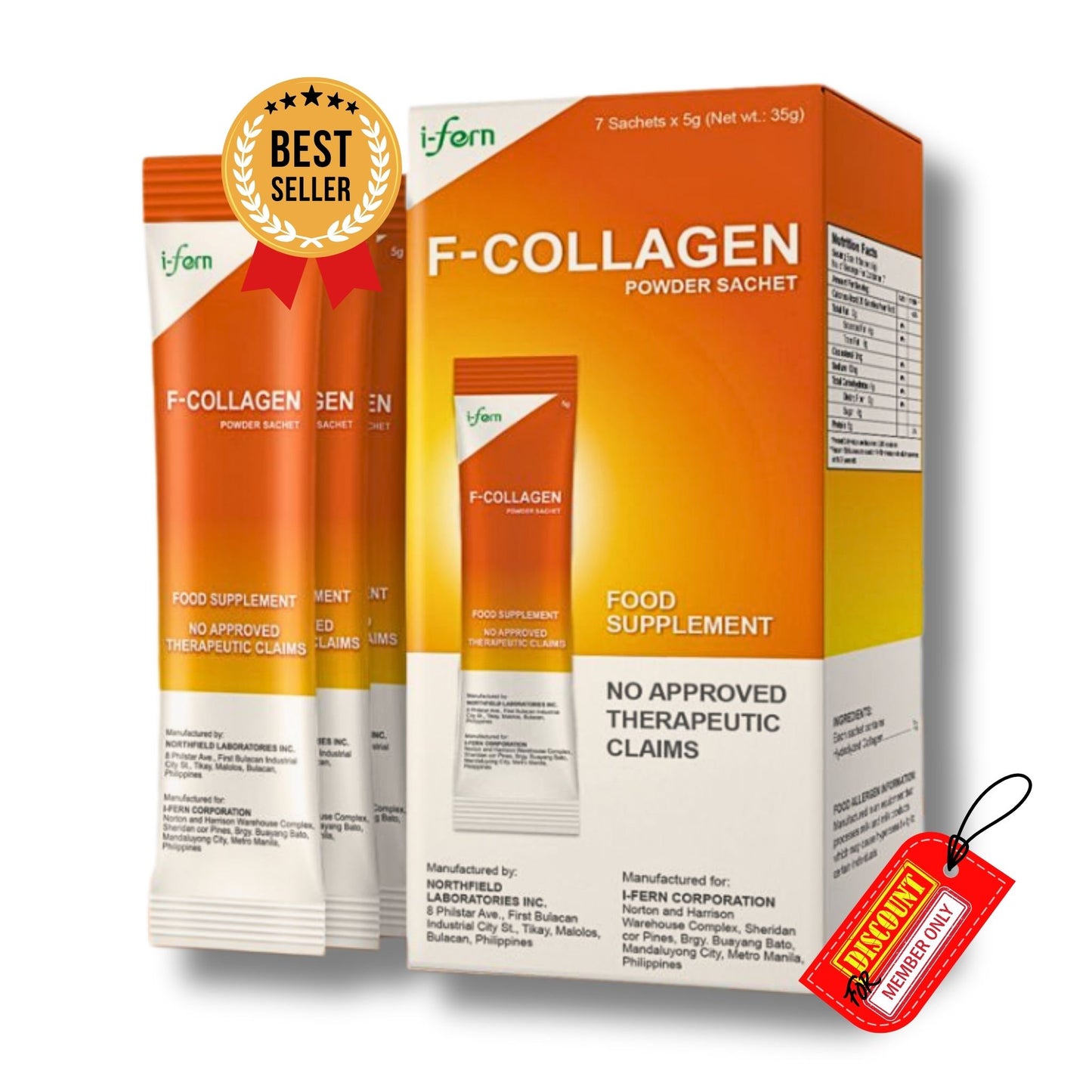 F-COLLAGEN Powder 7 Sachets x 5g