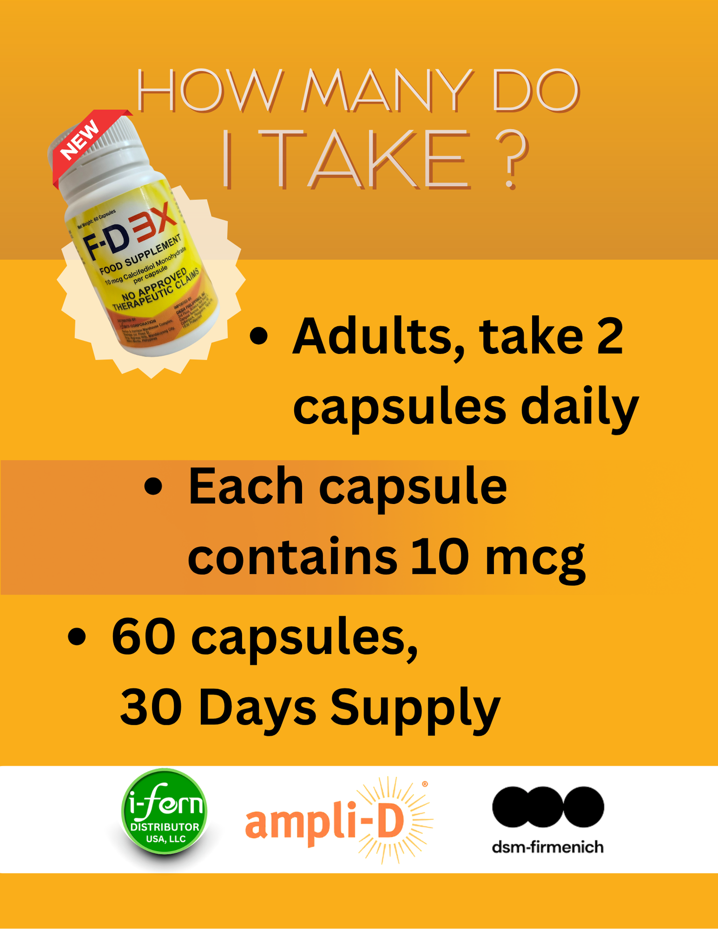 F-D 3X Calcifediol Vitamin D Supplement | I-Fern USA