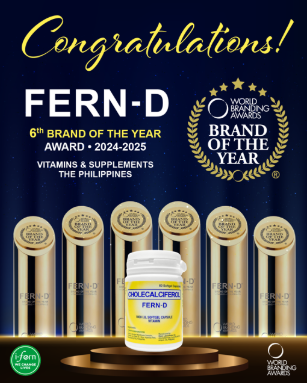 fern-d yellow bottle behind it are the 6th gold Brand of the year 