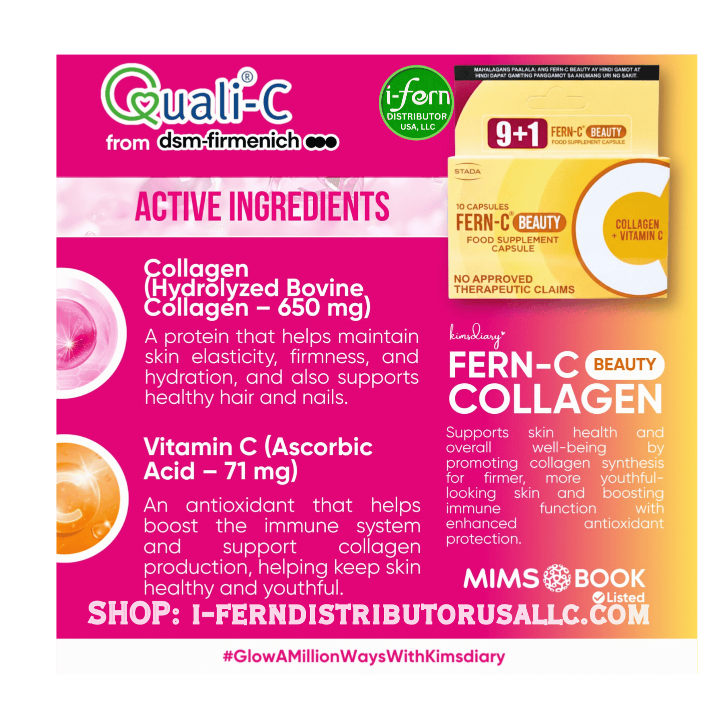 Fern-C Beauty Collagen supplement beauty supplement Shop online at iferndistributorusallc KImsdiary