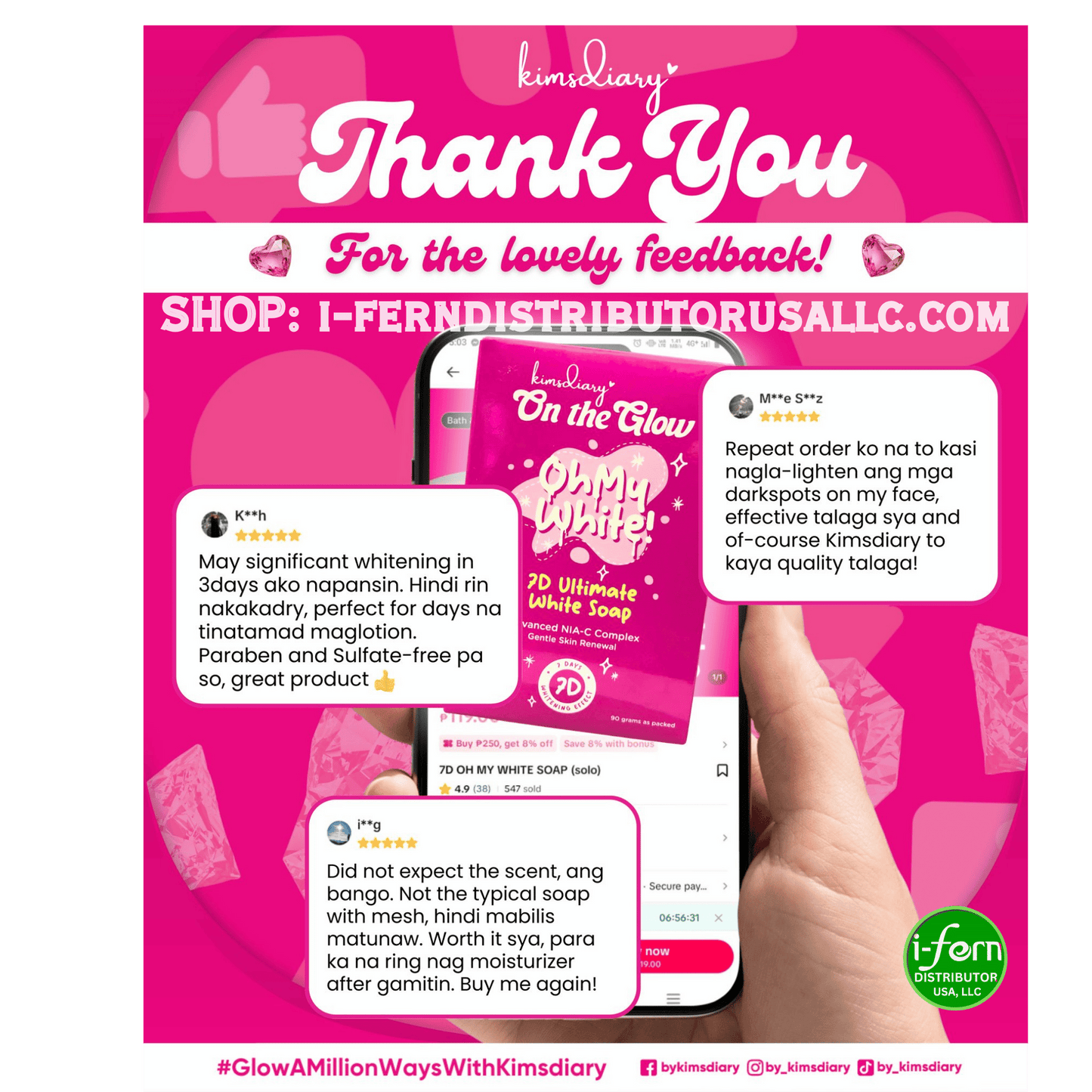 Shop Kimsdiary Oh My White Soap online at iferndistributorusallc