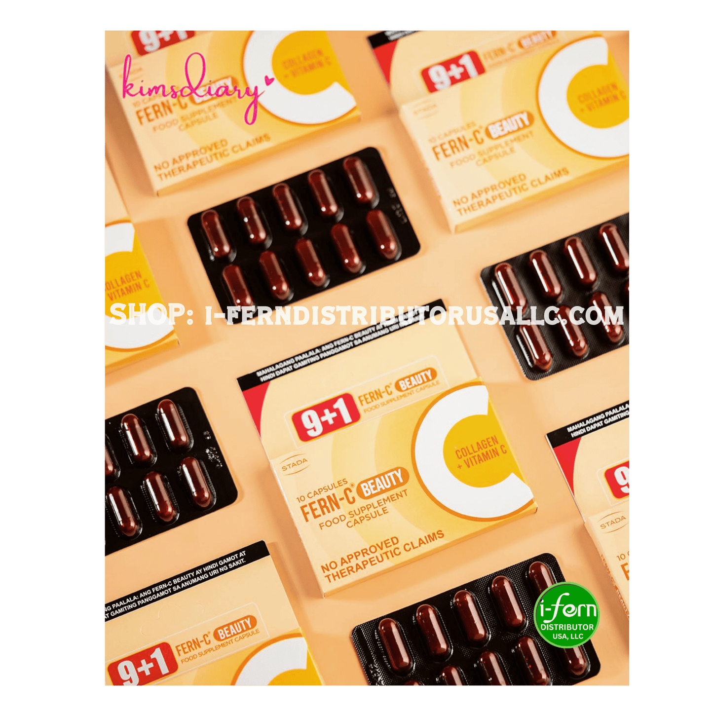 Fern-C Beauty Collagen 10 Capsules I-fern USA shop online i-ferndistributorusallc.com