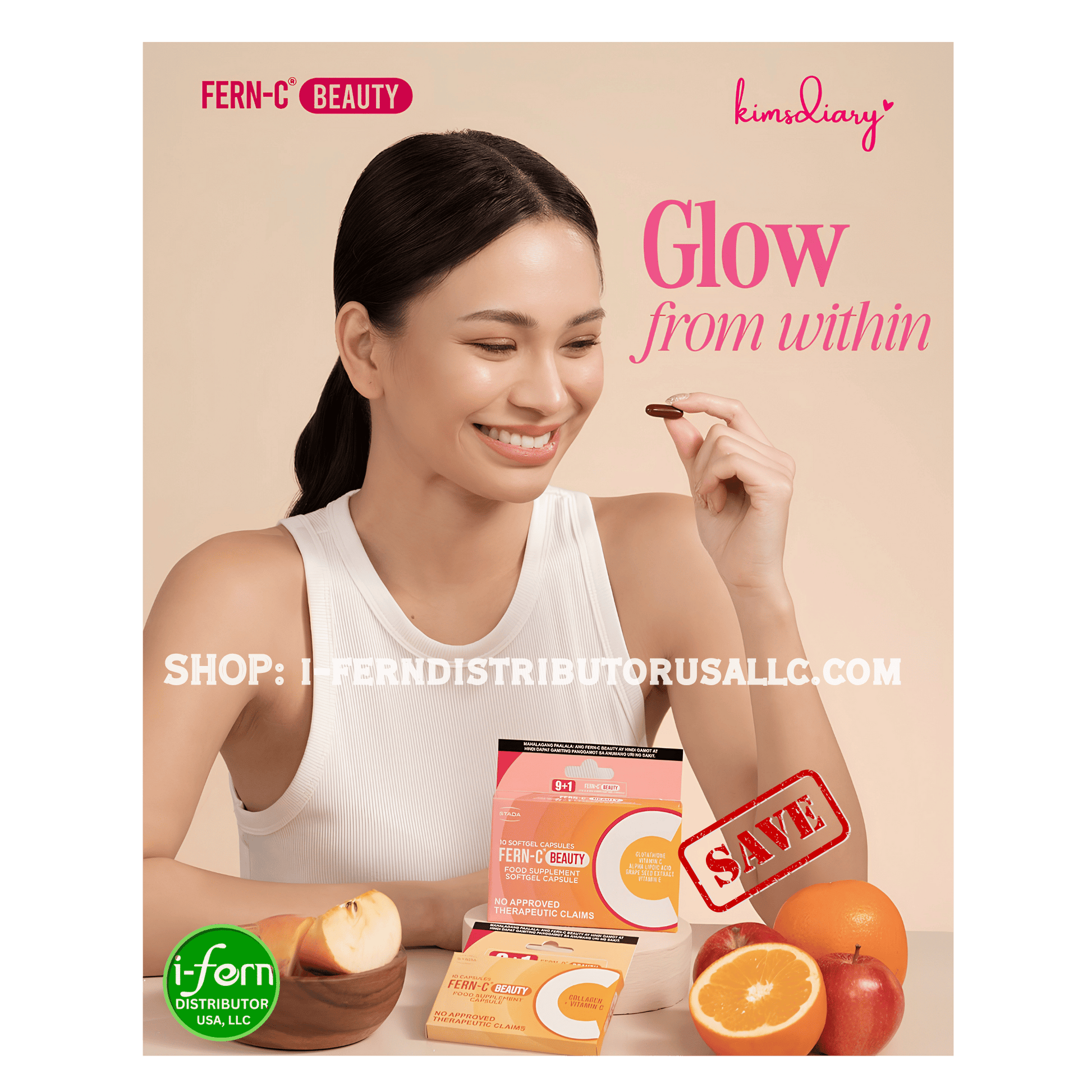 Fern-C Radiance Duo | Glutathione & Collagen Softgel/Capsule Bundle USA I-fern USA shop online i-ferndistributorusallc.com