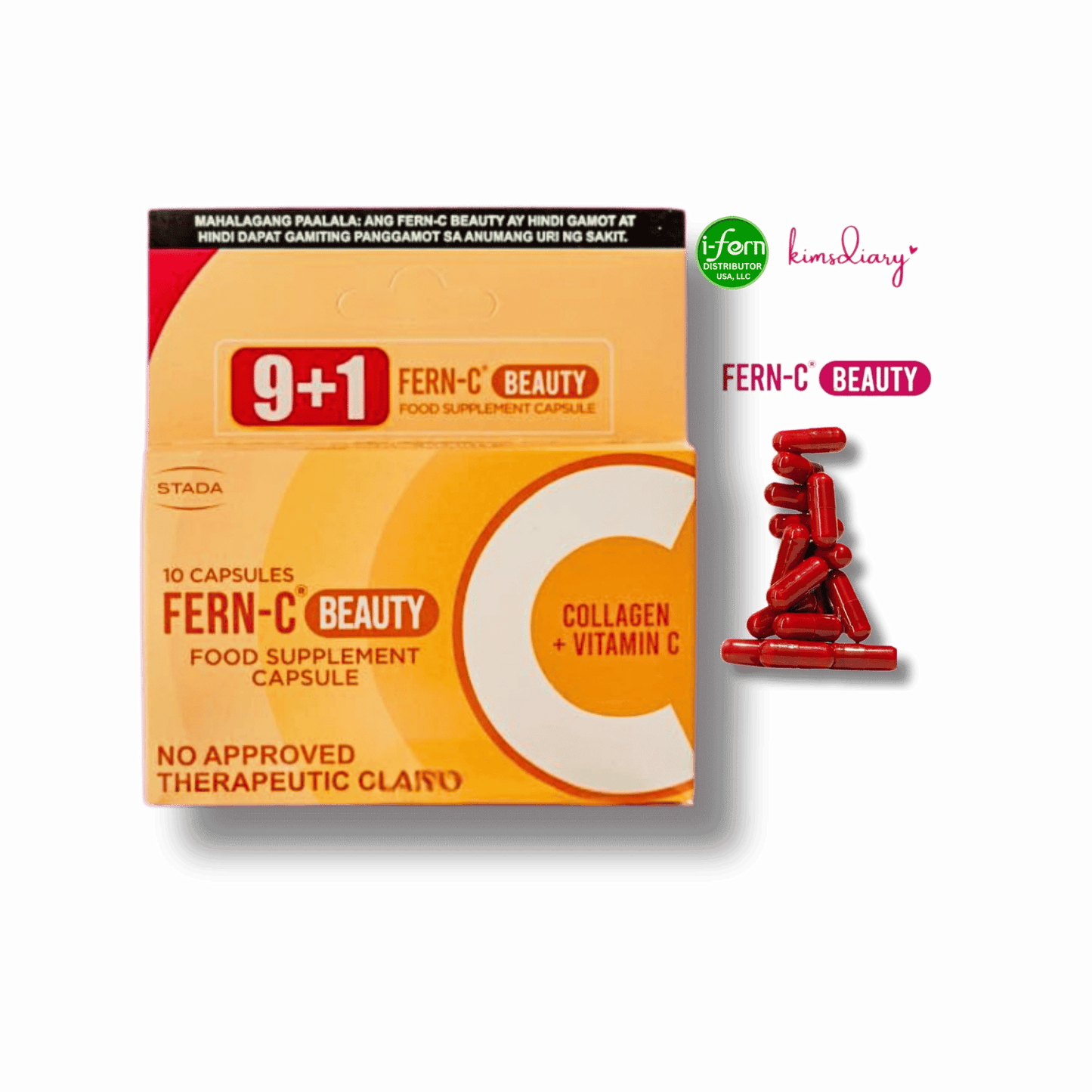Fern-C Beauty Collagen 10 Capsules I-fern USA shop online i-ferndistributorusallc.com