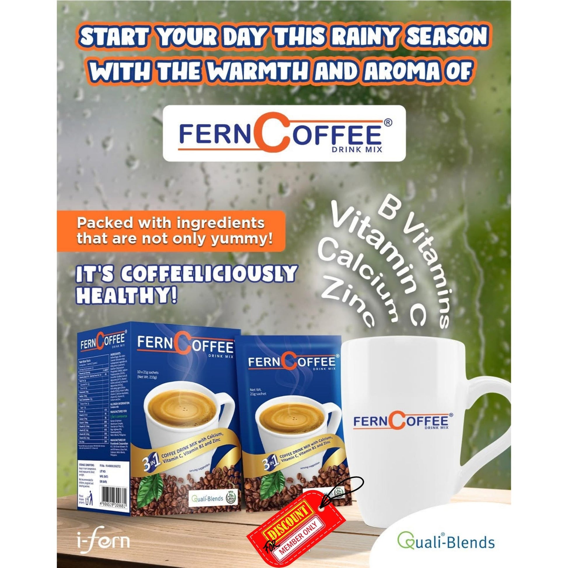 Fern-Coffee 10 Sachets I-fern USA