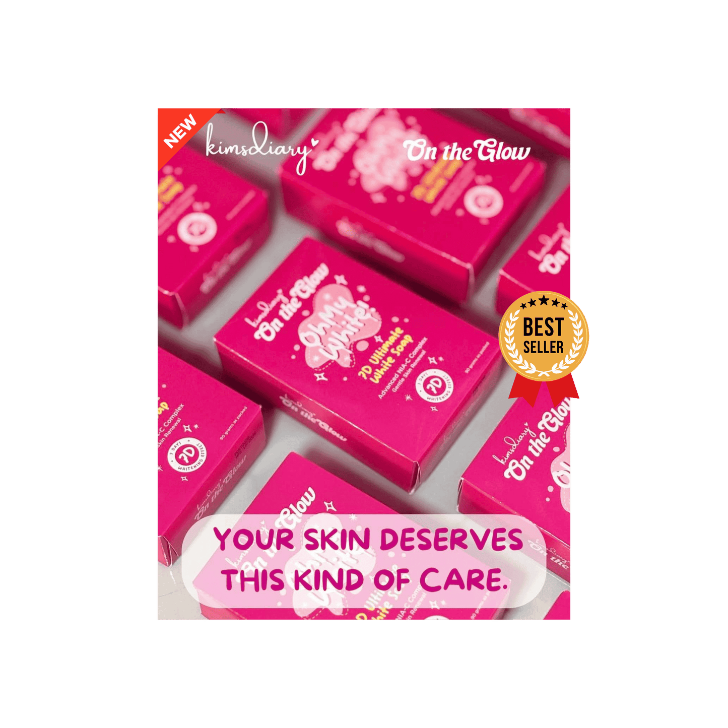 Kimsdiary Oh My White Soap 90g - 7-Day Brightening with Niacinamide & Retinol