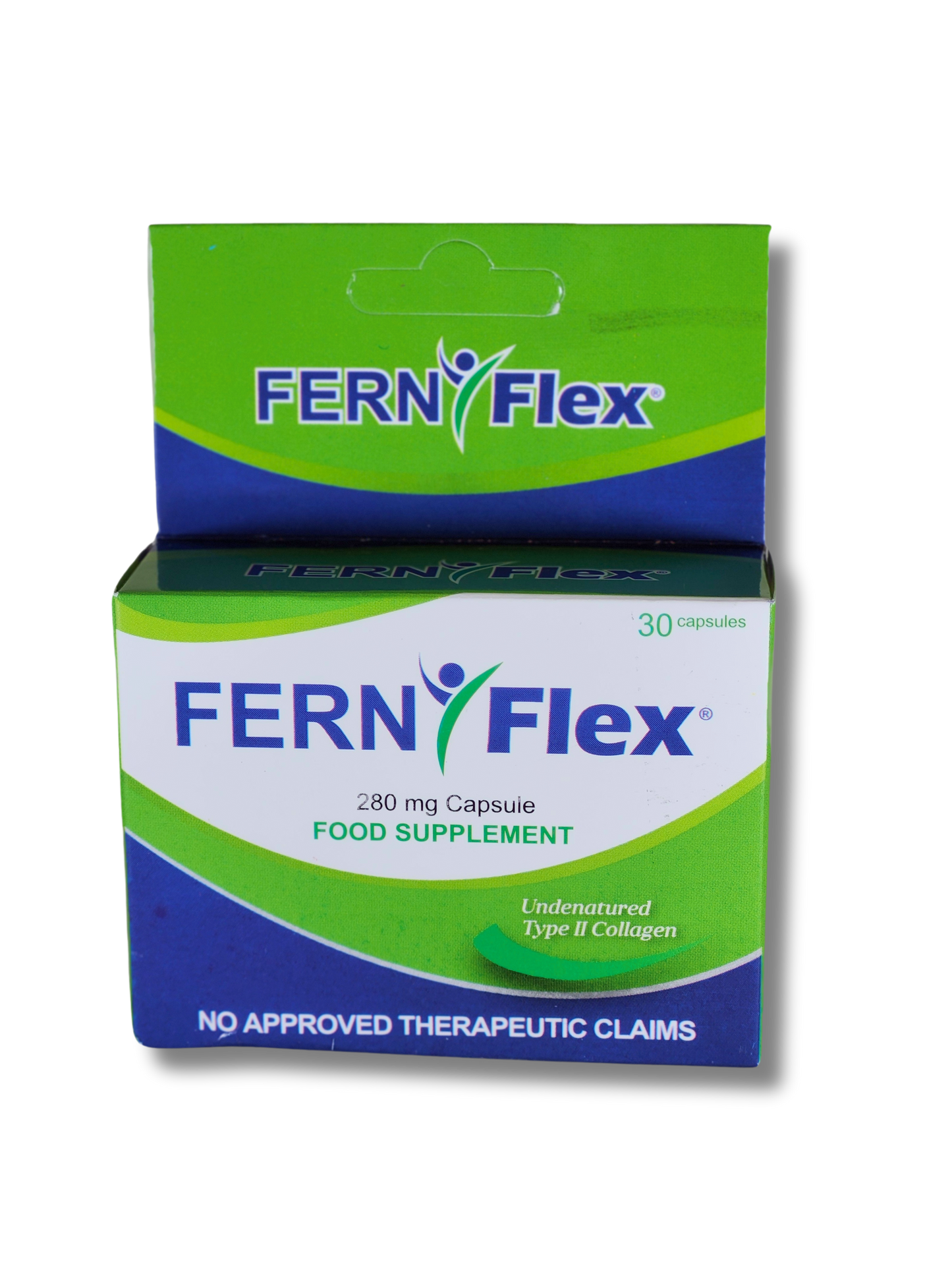 Fern-Flex 30 capsules in blue and green label