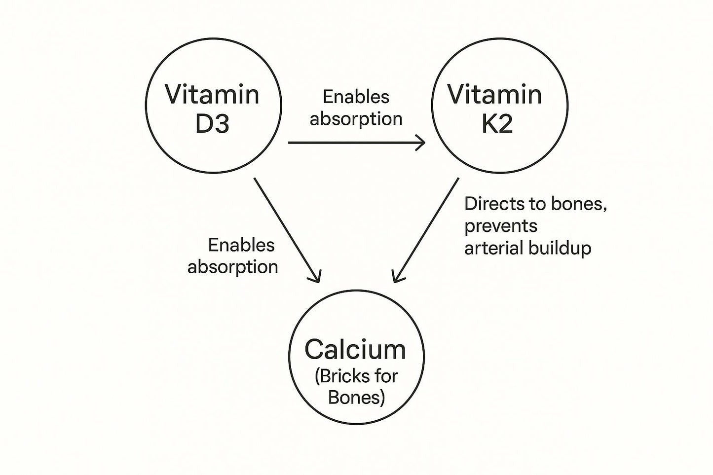 Vitamin D3 Vitamin K2 Calcium