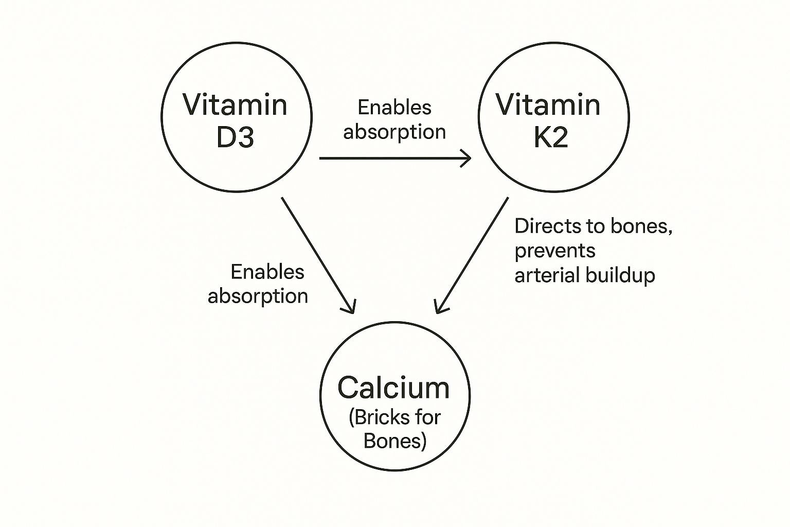 Vitamin D3 Vitamin K2 Calcium