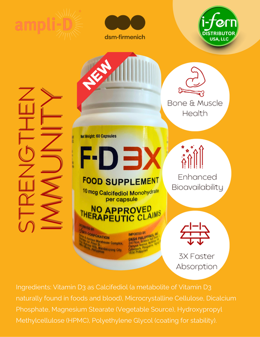 F-D 3X Calcifediol Vitamin D Supplement | I-Fern USA