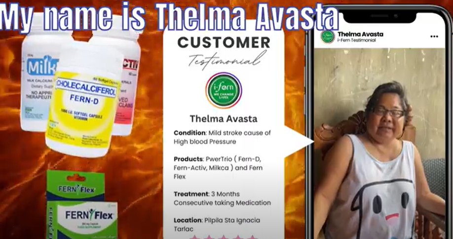 Load video: Thelma Avasta shares her inspiring experience with I-Fern products.  After a period of limited mobility, Thelma began incorporating I-Fern products into her daily routine.  Over a period of three months, she observed positive changes in her overall well-being and mobility.