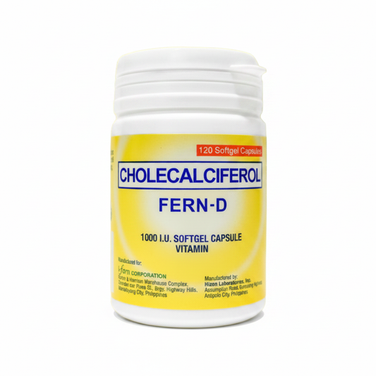 FERN-D Cholecalciferol Vitamin D3 1000 IU 120 Softgel Capsules by I-Fern | I-Fern Distributor USA