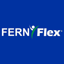 FERN Flex logo on a blue background