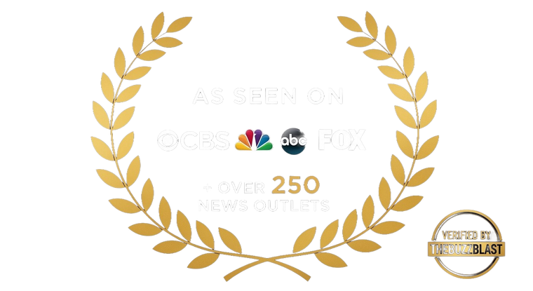 Gold laurel wreath with logos and text on a white background i-ferndistributorusallc.com  as seen on cbs nbc abc fox 